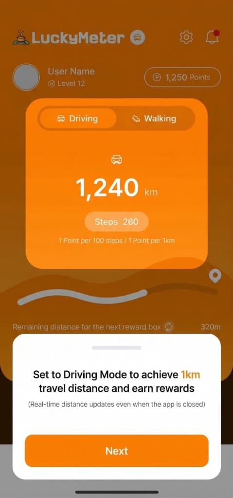 LuckyMeter App Interface